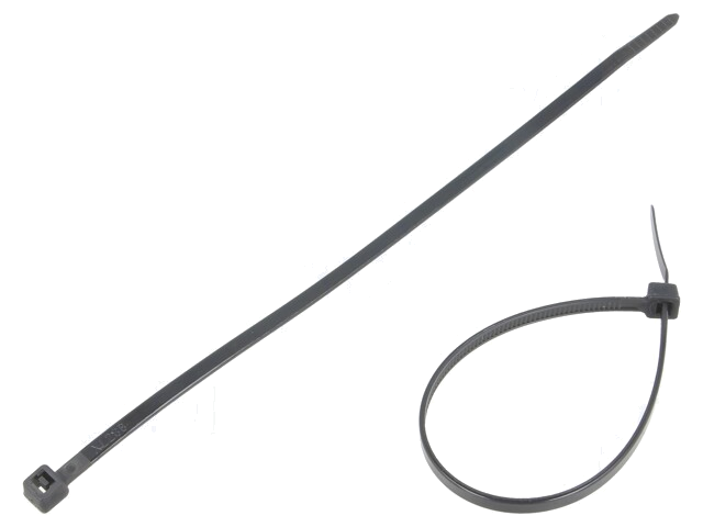 Kabelbinder; L: 180mm; W: 3,6mm; polyamide; 177N; zwart; Ømax: 42mm Kabelbinder; L: 180mm; W: 3,6mm; polyamide; 177N; zwart; Ømax: 42mm
